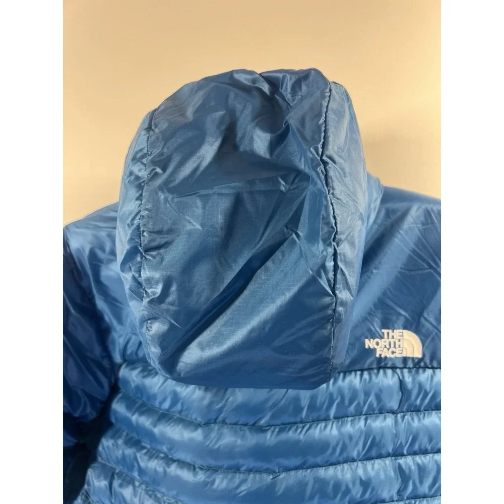 The North Face Mens L Blue Terra Peak Hoodie Puffer Jacket Nylon Shell NWT 2026
